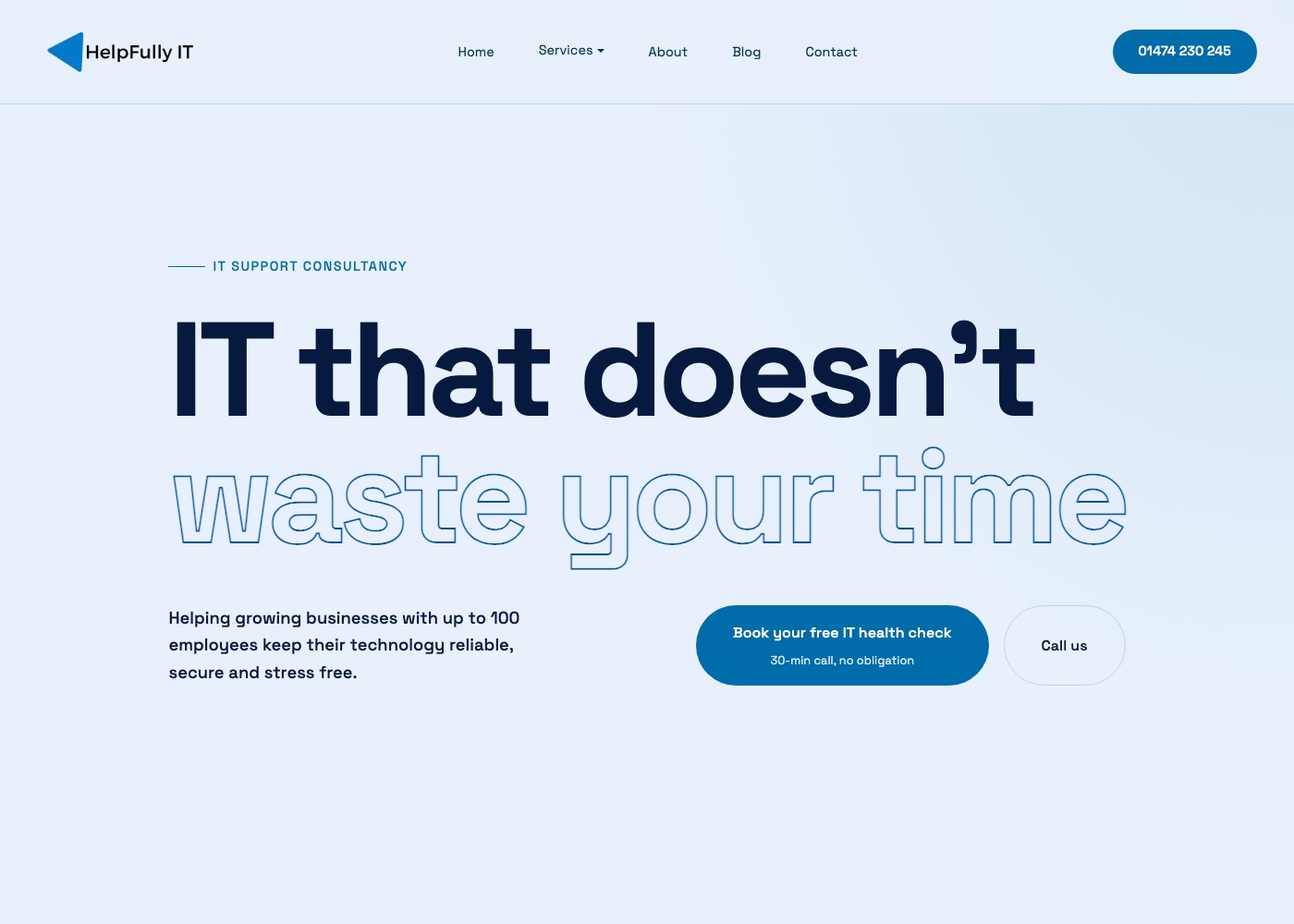 HelpFully IT website screenshot